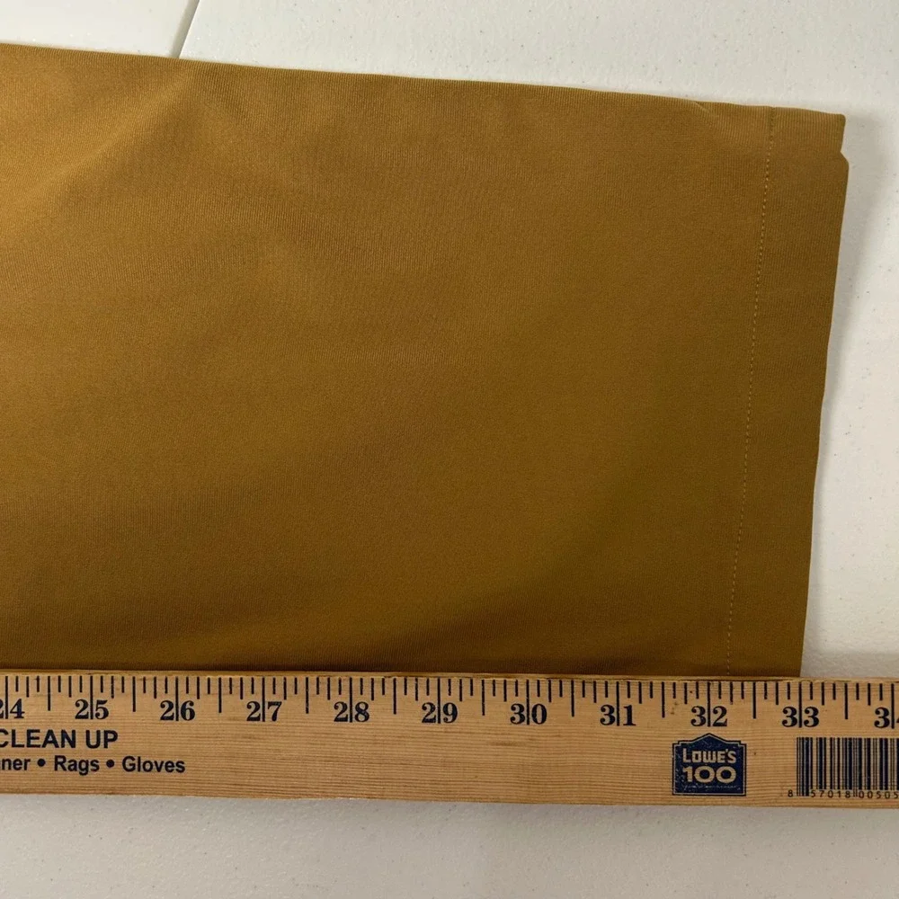 Lululemon ABC Pants Mens 33 Mustard Tan Warpstreme Slim Straight Chino